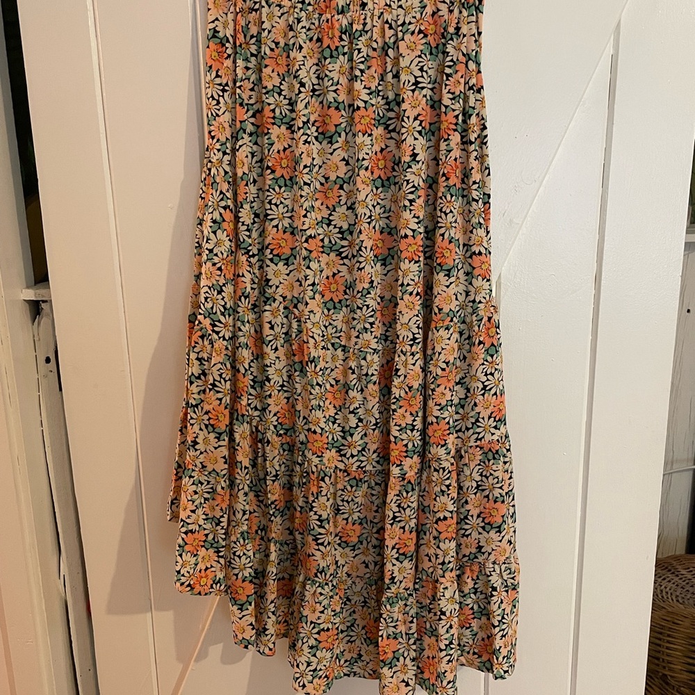Asymmetrical midi skirt